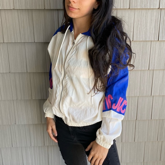 Juicy Couture Jackets & Blazers - Vintage Juicy Couture Windbreaker White Blue Pink